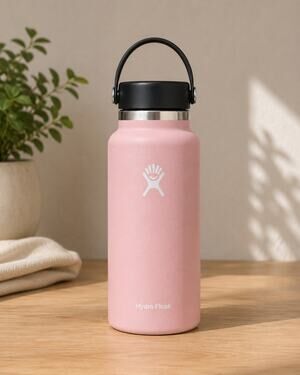 USED Hydro Flask Wide Mouth Water Bottle Trillium 32 oz
